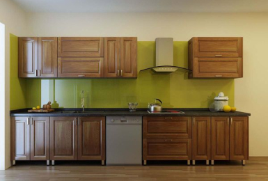 Tủ Bếp Inox Cánh Gỗ Sồi Mỹ