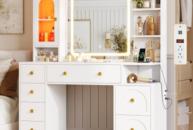 Bàn trang điểm tích hợp lưu trữ