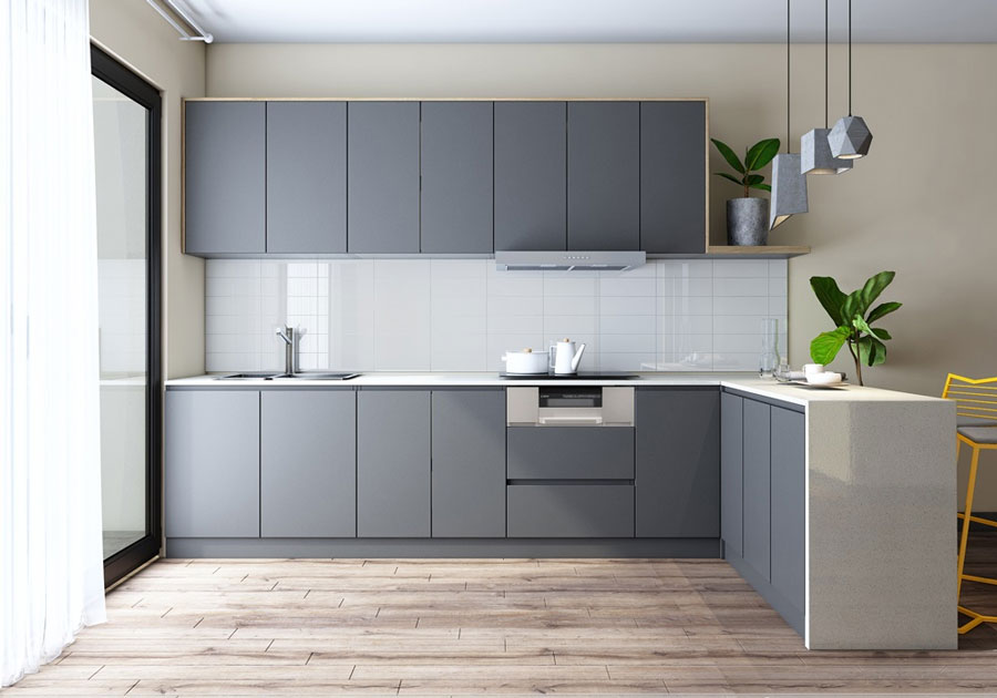 tủ bếp nhựa picomat cánh acrylic