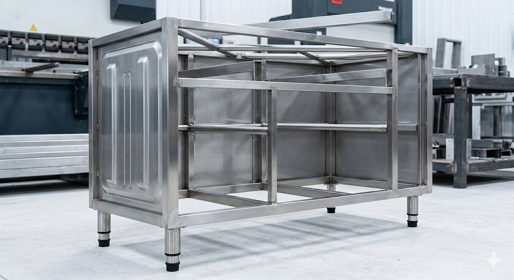 bên trong tủ bếp inox